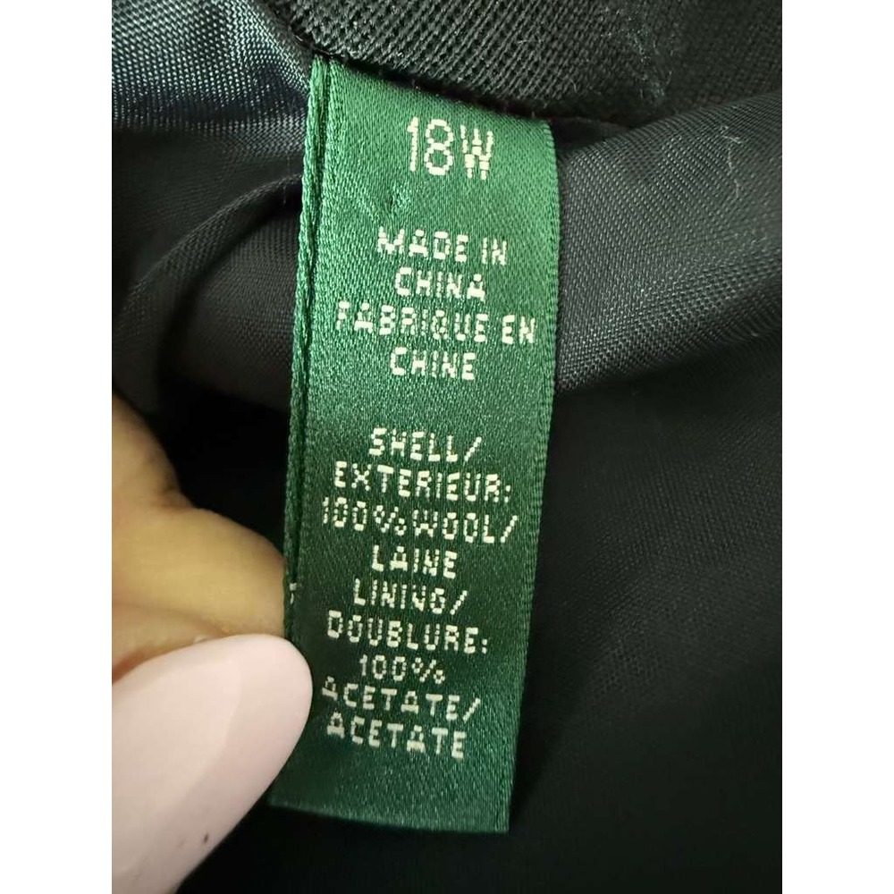 Vintage Lauren Ralph Lauren Womens Crest Blazer Jacket Equestrian Wool 18W - Picture 8 of 11